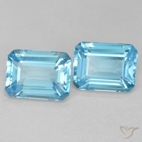 Shop natural 3.75ct Bleu Suisse Topaze gems, Octogone / coupe Émeraude, from Brésil at GemSelect. In stock, global shipping!