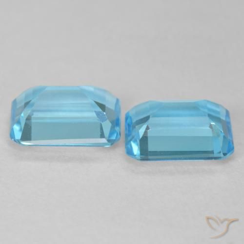 Shop natural 3.75ct Bleu Suisse Topaze gems, Octogone / coupe Émeraude, from Brésil at GemSelect. In stock, global shipping!