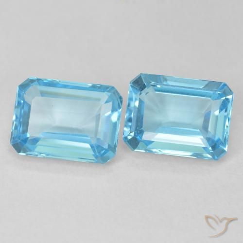 Shop natural 3.68ct Bleu Suisse Topaze gems, Octogone / coupe Émeraude, from Brésil at GemSelect. In stock, global shipping!