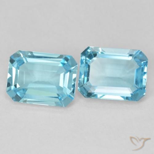 Shop natural 3.32ct Bleu ciel léger Topaze gems, Octogone / coupe Émeraude, from Brésil at GemSelect. In stock, global shipping!