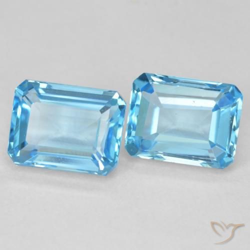 Shop natural 4.00ct Bleu Suisse Topaze gems, Octogone / coupe Émeraude, from Brésil at GemSelect. In stock, global shipping!