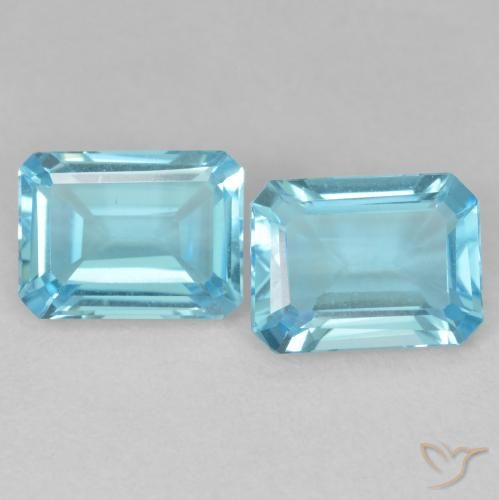 Shop natural 3.60ct Bleu clair Topaze gems, Octogone / coupe Émeraude, from Brésil at GemSelect. In stock, global shipping!