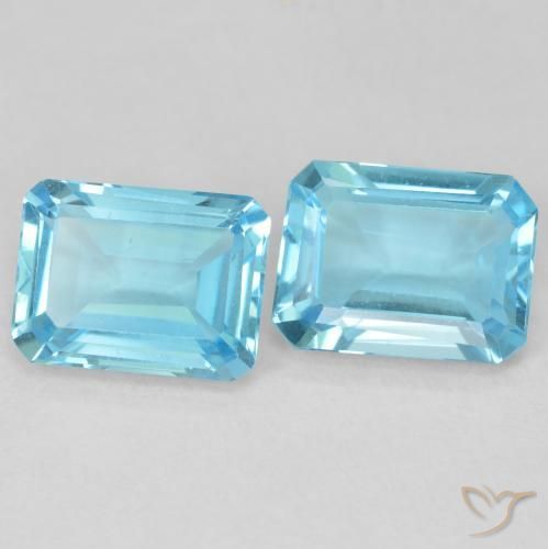 Shop natural 3.60ct Bleu clair Topaze gems, Octogone / coupe Émeraude, from Brésil at GemSelect. In stock, global shipping!