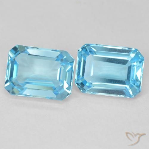 Shop natural 4.05ct Bleu Suisse Topaze gems, Octogone / coupe Émeraude, from Brésil at GemSelect. In stock, global shipping!