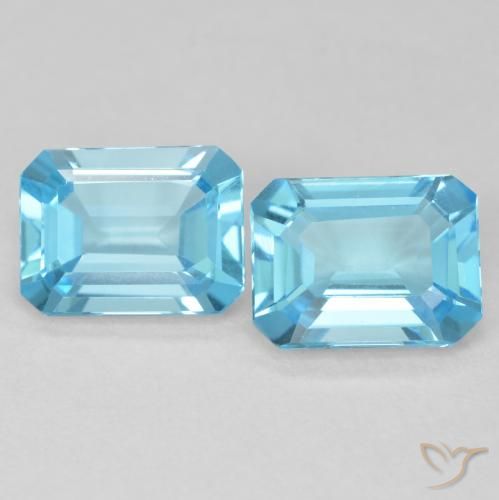 Shop natural 3.62ct Bleu Suisse Topaze gems, Octogone / coupe Émeraude, from Brésil at GemSelect. In stock, global shipping!