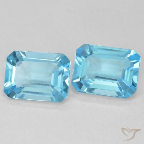 Shop natural 3.62ct Bleu Suisse Topaze gems, Octogone / coupe Émeraude, from Brésil at GemSelect. In stock, global shipping!