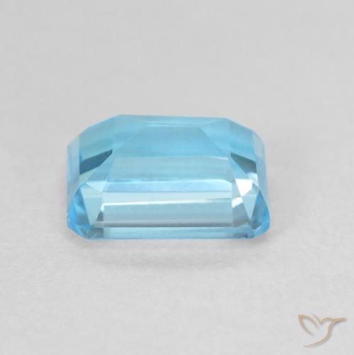 Topaze Bleu Suisse naturelle Octogone / coupe Émeraude, 2.23 ct, VVS