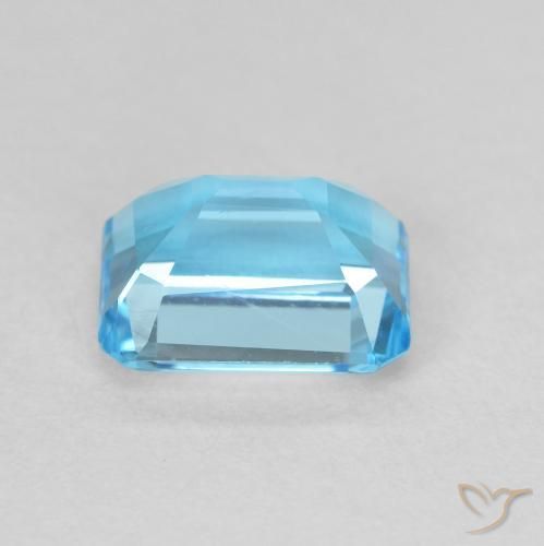 Topaze Bleu Suisse naturelle Octogone / coupe Émeraude, 2.20 ct, VVS