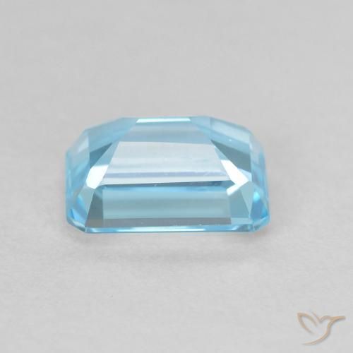 Topaze Bleu Suisse naturelle Octogone / coupe Émeraude, 2.04 ct, VVS