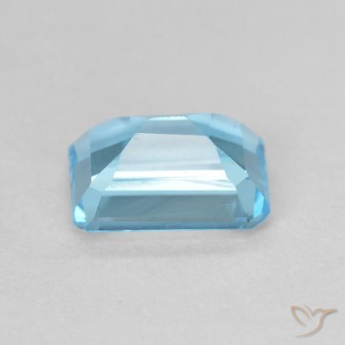 Topaze Bleu Suisse naturelle Octogone / coupe Émeraude, 2.06 ct, VVS