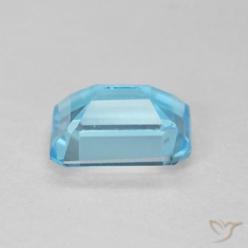 Topaze Bleu Suisse naturelle Octogone / coupe Émeraude, 1.89 ct, VVS