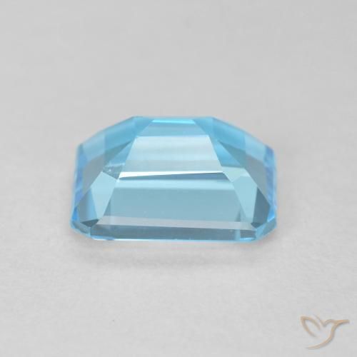 Topaze Bleu Suisse naturelle Octogone / coupe Émeraude, 2.01 ct, Translucide