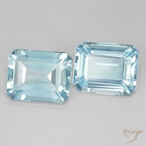 Shop natural 7.33ct Bleu ciel Topaze gems, Octogone / coupe Émeraude, from Brésil at GemSelect. In stock, global shipping!