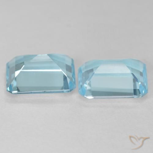 Shop natural 7.33ct Bleu ciel Topaze gems, Octogone / coupe Émeraude, from Brésil at GemSelect. In stock, global shipping!