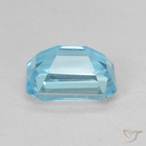 Topaze Bleu Suisse naturelle Octogone / coupe Émeraude, 2.19 ct, VVS