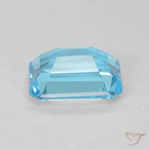 Topaze Bleu Suisse naturelle Octogone / coupe Émeraude, 1.93 ct, VVS
