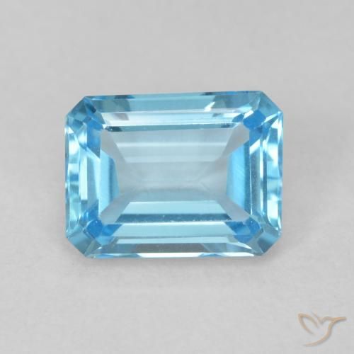 Topaze Bleu Suisse naturelle Octogone / coupe Émeraude, 1.77 ct, VVS