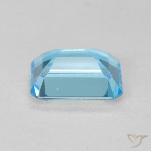 Topaze Bleu Suisse naturelle Octogone / coupe Émeraude, 1.77 ct, VVS
