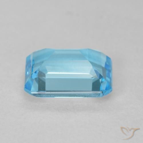 Topaze Bleu Suisse naturelle Octogone / coupe Émeraude, 1.91 ct, VVS