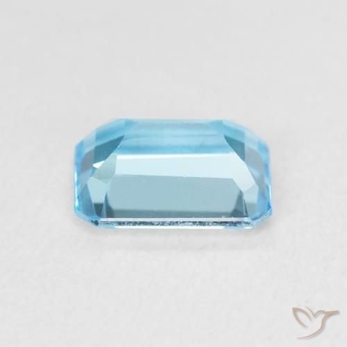 Topaze Bleu maya profond naturelle Octogone / coupe Émeraude, 1.80 ct, VVS