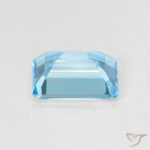 Topaze Bleu Suisse naturelle Octogone / coupe Émeraude, 1.88 ct, VVS