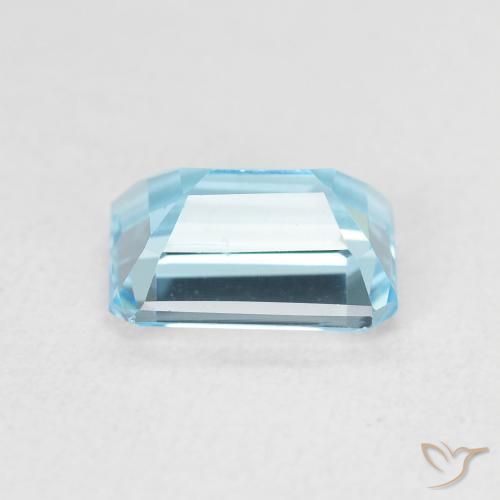 Topaze Bleu Suisse naturelle Octogone / coupe Émeraude, 2.09 ct, VVS