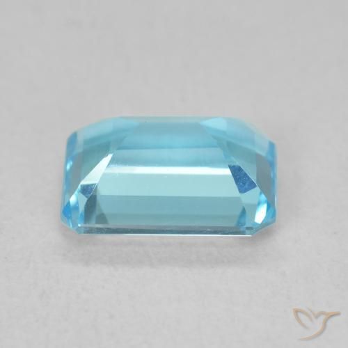 Topaze Bleu Suisse naturelle Octogone / coupe Émeraude, 1.90 ct, VVS-VS