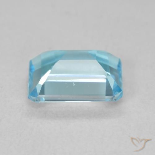Topaze Bleu Suisse naturelle Octogone / coupe Émeraude, 2.07 ct, VS