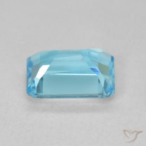 Topaze Bleu Suisse naturelle Octogone / coupe Émeraude, 1.90 ct, VVS