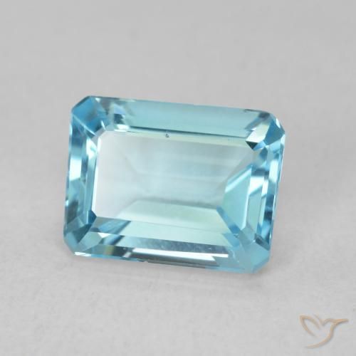 Topaze Bleu Suisse naturelle Octogone / coupe Émeraude, 1.83 ct, VVS