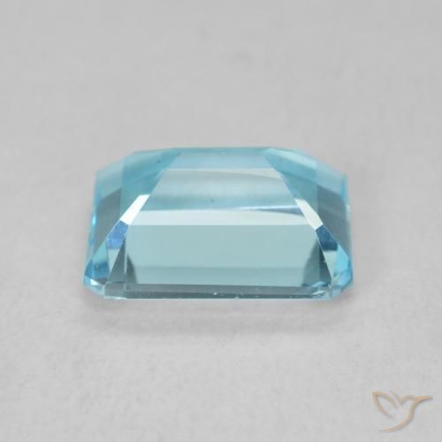 Topaze Bleu Suisse naturelle Octogone / coupe Émeraude, 1.83 ct, VVS