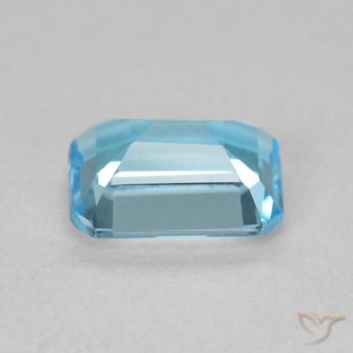Topaze Bleu Suisse naturelle Octogone / coupe Émeraude, 1.90 ct, VVS