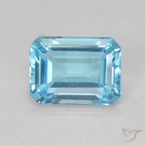 Topaze Bleu Suisse naturelle Octogone / coupe Émeraude, 1.91 ct, VVS