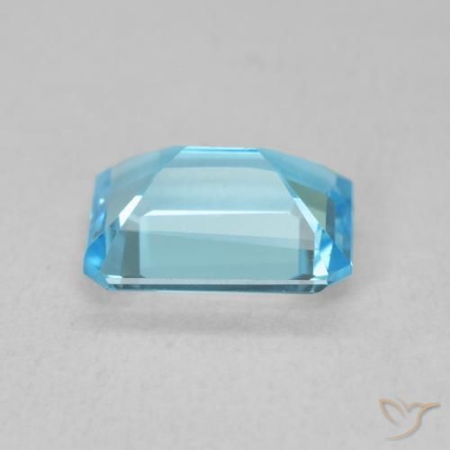Topaze Bleu Suisse naturelle Octogone / coupe Émeraude, 1.70 ct, VVS-VS