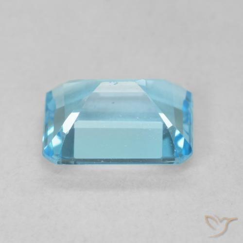 Topaze Bleu Suisse naturelle Octogone / coupe Émeraude, 1.88 ct, VVS-VS