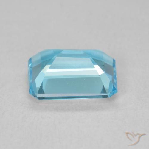Topaze Bleu Suisse naturelle Octogone / coupe Émeraude, 1.94 ct, VVS-VS