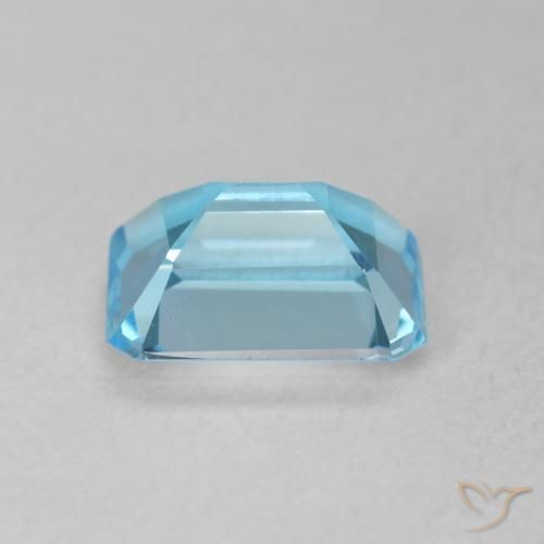 Topaze Bleu Suisse naturelle Octogone / coupe Émeraude, 1.74 ct, VVS