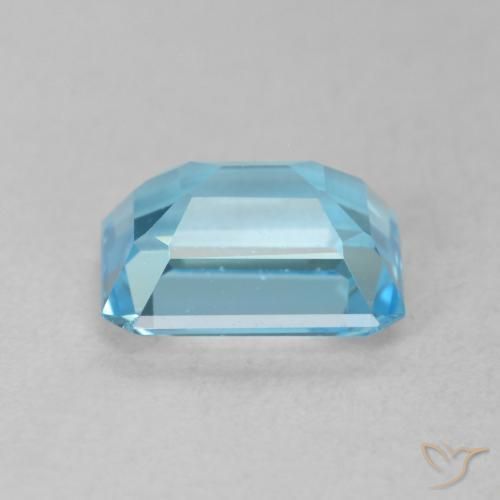 Topaze Bleu Suisse naturelle Octogone / coupe Émeraude, 1.93 ct, VVS-VS