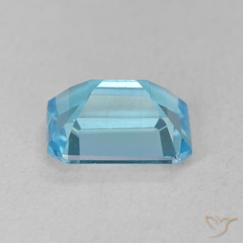 Topaze Bleu Suisse naturelle Octogone / coupe Émeraude, 1.81 ct, VVS-VS