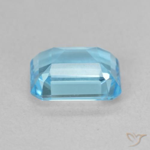 Topaze Bleu Suisse naturelle Octogone / coupe Émeraude, 2.11 ct, VVS