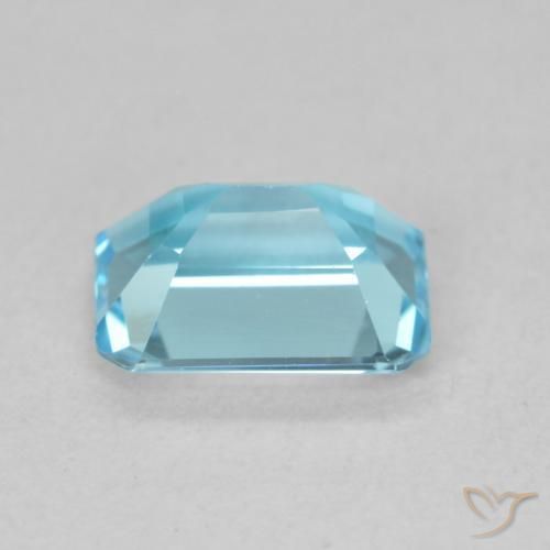 Topaze Bleu verdâtre léger naturelle Octogone / coupe Émeraude, 1.82 ct, VVS