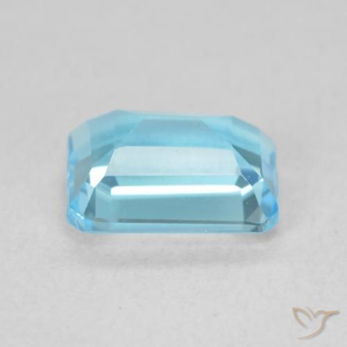 Topaze Bleu Suisse naturelle Octogone / coupe Émeraude, 2.09 ct, VVS