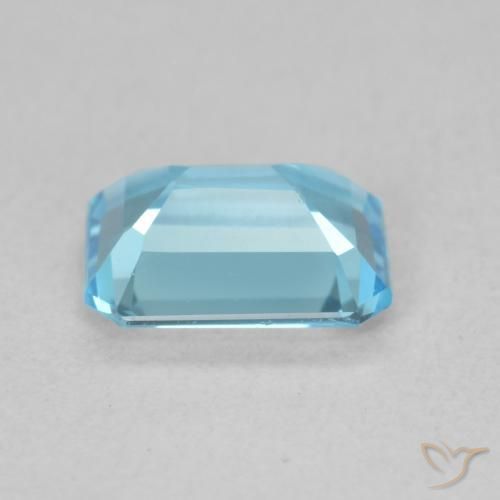 Topaze Bleu Suisse naturelle Octogone / coupe Émeraude, 1.74 ct, VVS