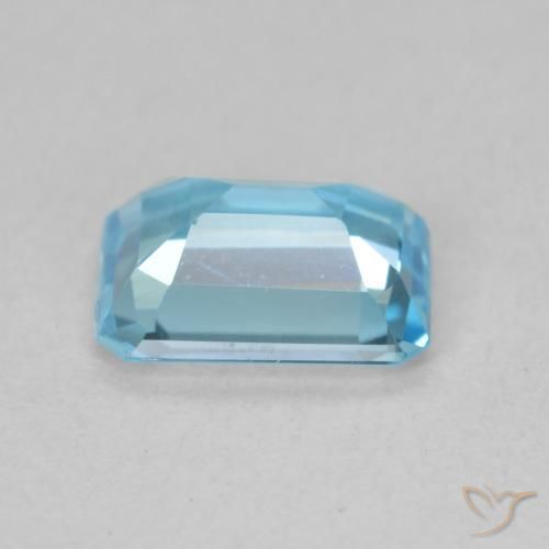 Topaze Bleu Suisse naturelle Octogone / coupe Émeraude, 1.76 ct, VVS