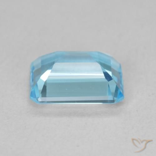 Topaze Bleu Suisse naturelle Octogone / coupe Émeraude, 1.85 ct, VVS