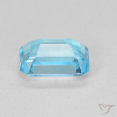 Topaze Bleu Suisse naturelle Octogone / coupe Émeraude, 1.80 ct, VVS