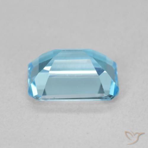 Topaze Bleu Suisse naturelle Octogone / coupe Émeraude, 1.93 ct, VVS