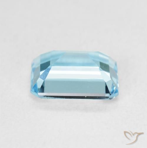 Topaze Bleu Suisse naturelle Octogone / coupe Émeraude, 1.98 ct, VVS