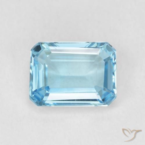 Topaze Bleu Suisse naturelle Octogone / coupe Émeraude, 1.80 ct, VVS