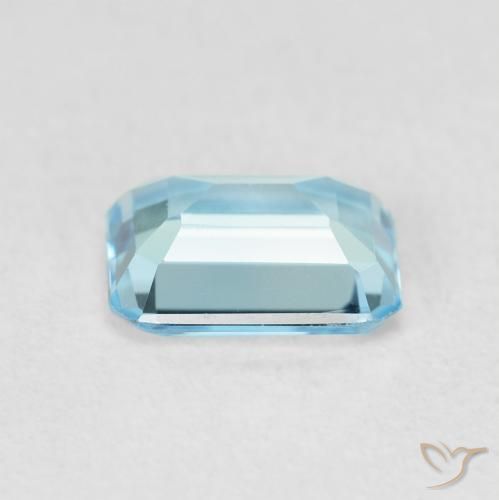 Topaze Bleu Suisse naturelle Octogone / coupe Émeraude, 1.80 ct, VVS